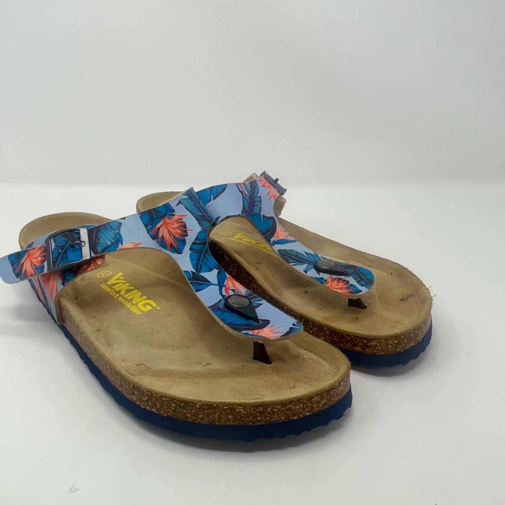 Viking Comfort Revolution Tropical Floral Cork Thong Women's EU 42 US 11 Resort